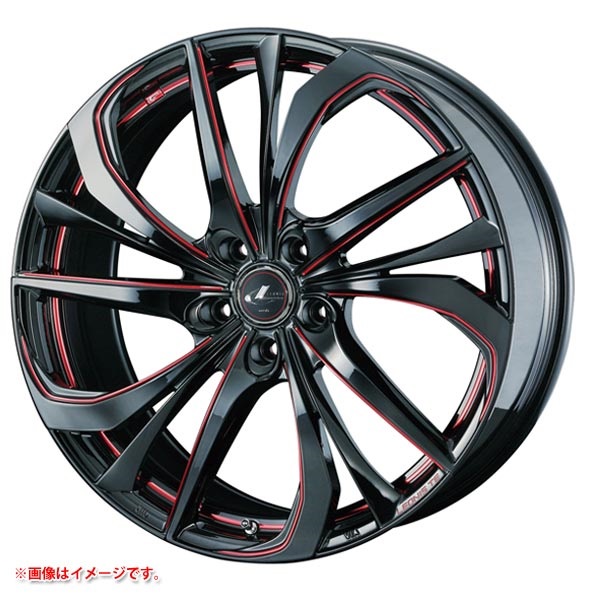 ウェッズ レオニス TE 7.0-17 ブラックSCマシニングレッド BK/SCRED