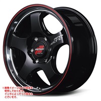 マルカサービス RMP レーシング R05HC 6.5-16 ブラックリムヴァーティカルポリッシュレッドライン B2R