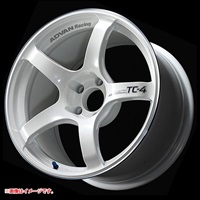 ヨコハマ アドバンレーシング TC-4 9.5-18 レーシングホワイトメタリックリング WMR