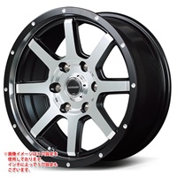 マルカサービス ロードマックス WF-8 6.0-15 セミグロスブラックリムディスクポリッシュフランジピアスドリルド BK/RDP