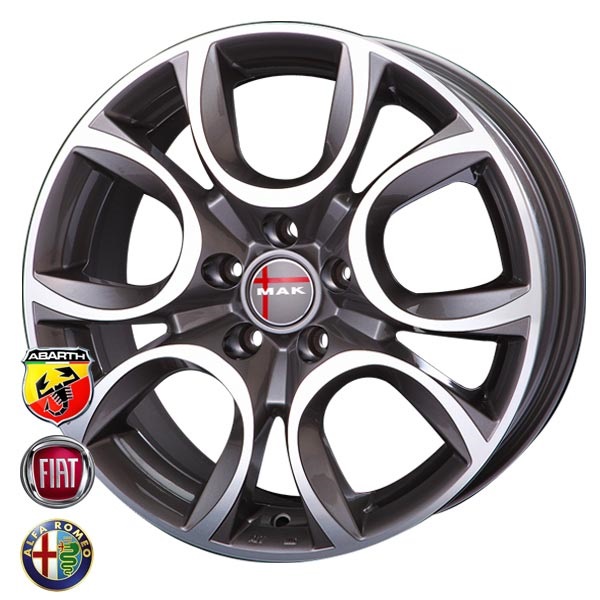 MAK MAK トリノ 7.0-16 ガンメタリックミラー