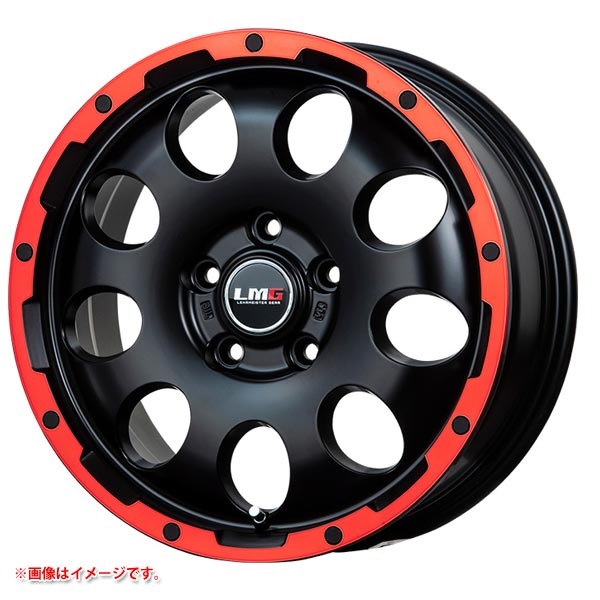 レアマイスター LMG CS-9 6.5-16 マットブラックレッドリム