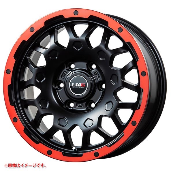 レアマイスター LMG MS-9W 7.5-17 マットブラックレッドリム