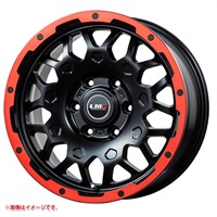 レアマイスター LMG MS-9W 7.5-17 マットブラックレッドリム