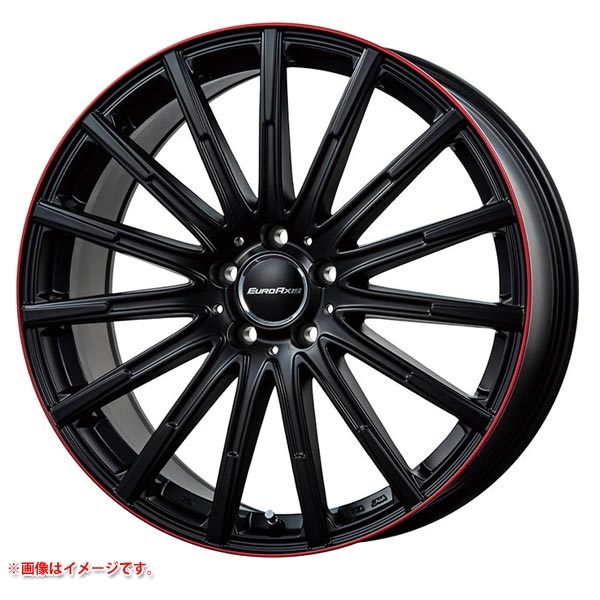 レアマイスター ユーロアクシス エアフルト 7.0-17 マットブラックリムレッド
