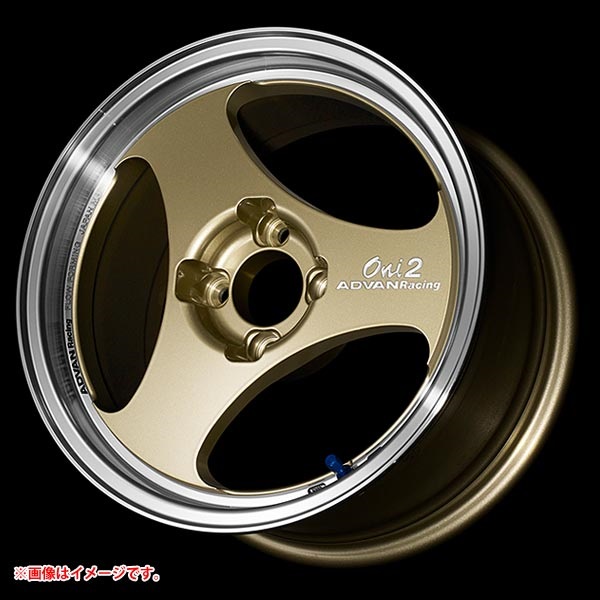 ヨコハマ アドバンレーシング オニ2 7.0-14 マシニングシャンパンゴールド MCG