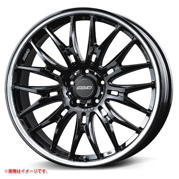 レイズ ホムラ 2x9BD 8.5-20 グロッシーブラックリムDC BAK
