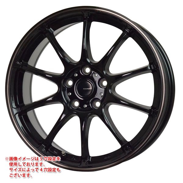 ホットスタッフ ジースピード P-07 7.0-17 ブラックブロンズクリア BK/BR