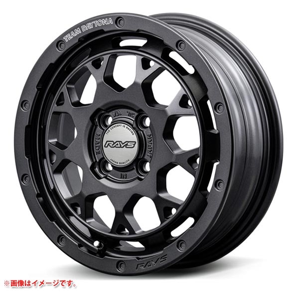 レイズ デイトナ M9+ スペックM 5.0-15 セミグロススーパーダークガンメタ AOJ