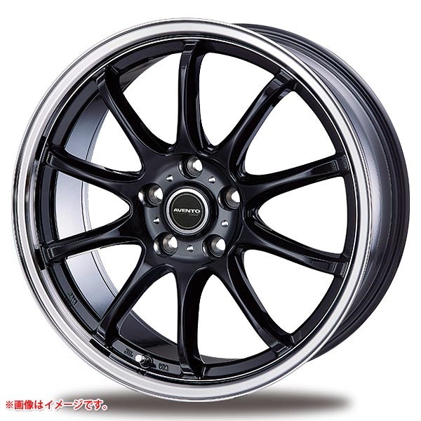 インターミラノ アヴェント FF-10 6.5-17 ブラックリムポリッシュ BK/RP