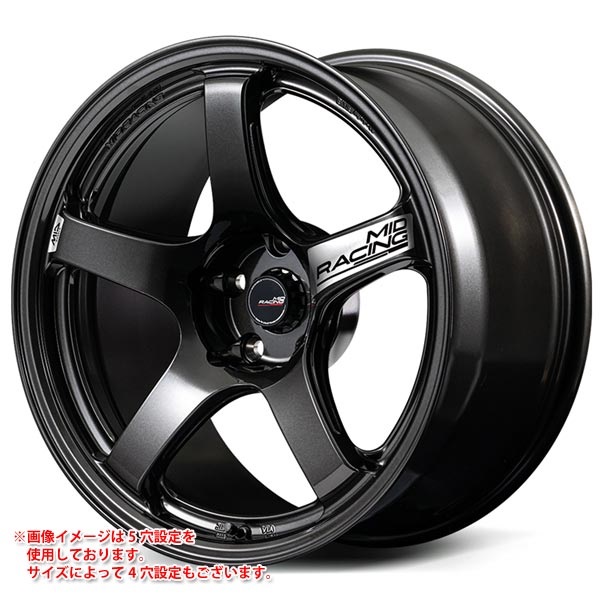 MID MID レーシング R50 エボ 7.0-17 ブラックメタリック BLM