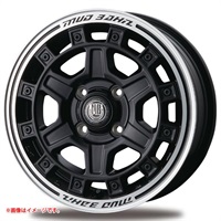 インターミラノ マッドバーン XR-710C 5.0-14 マットブラックリムポリッシュ MBKRP