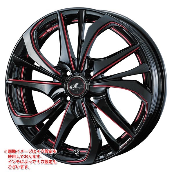 ウェッズ レオニス TE 6.5-17 ブラックSCマシニングレッド BK/SCRED