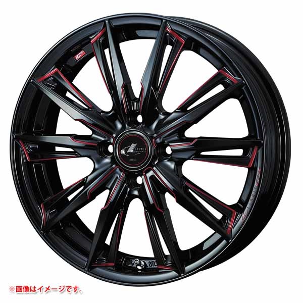 ウェッズ レオニス GX 5.0-16 ブラックSCマシニングレッド BK/SCRED