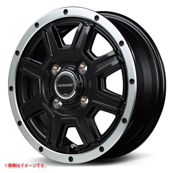 マルカサービス ロードマックス WF-8 4.5-14 セミグロスブラックフランジポリッシュ BK/FP