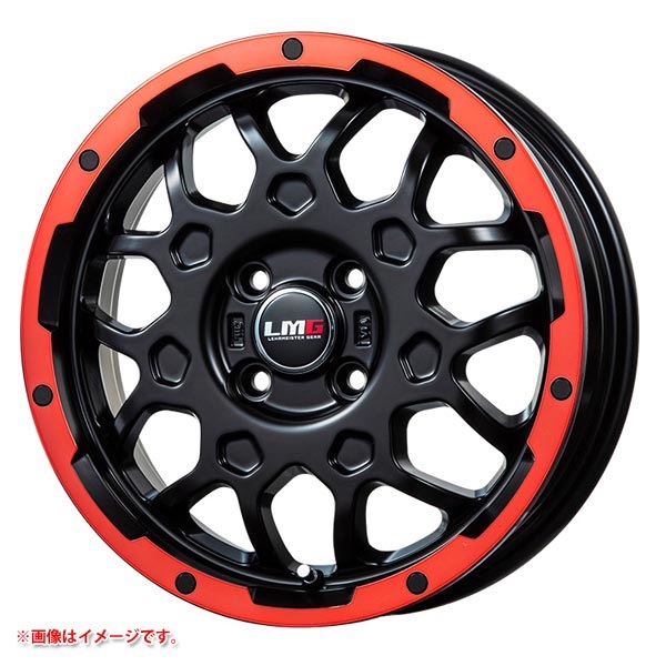レアマイスター LMG MS-9W 4.0-12 マットブラックレッドリム