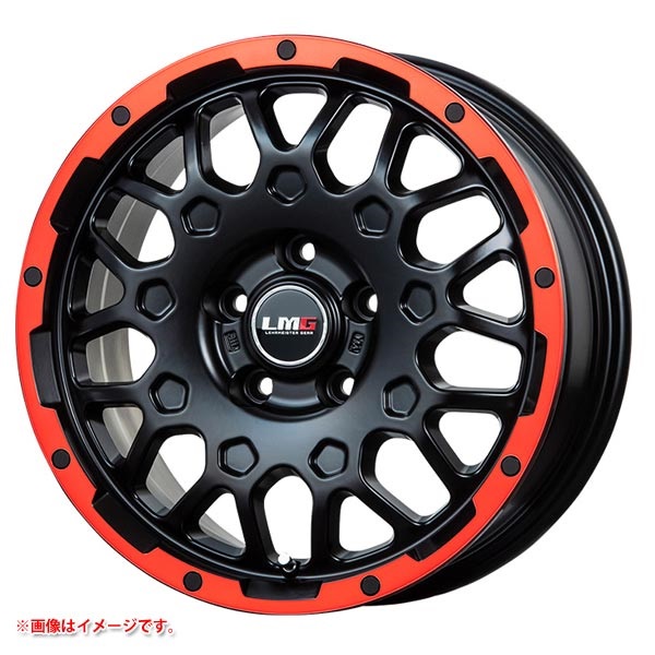 レアマイスター LMG MS-9W 6.5-17 マットブラックレッドリム