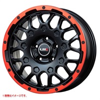 レアマイスター LMG MS-9W 7.5-17 マットブラックレッドリム