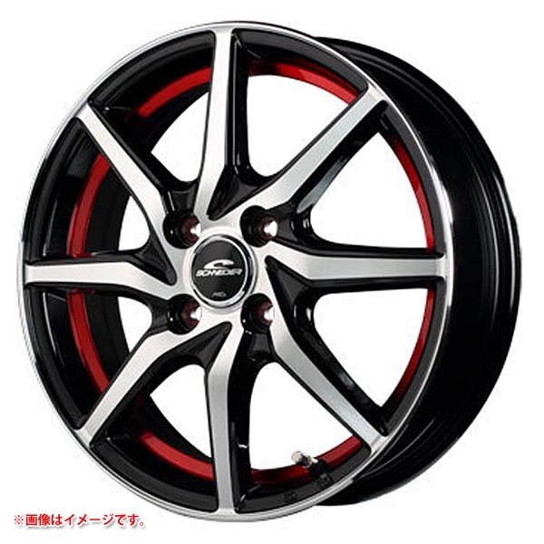 マルカサービス シュナイダー RX810 4.5-15 ブラックポリッシュアンダーカットレッド BP/RED