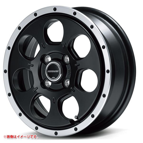 マルカサービス ロードマックス WO-7 4.5-14 セミグロスブラックフランジDC