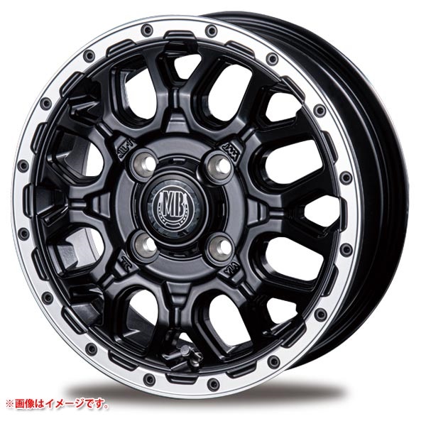 インターミラノ マッドバーン XR-800M 4.0-12 マットブラックリムポリッシュ MBK/RP