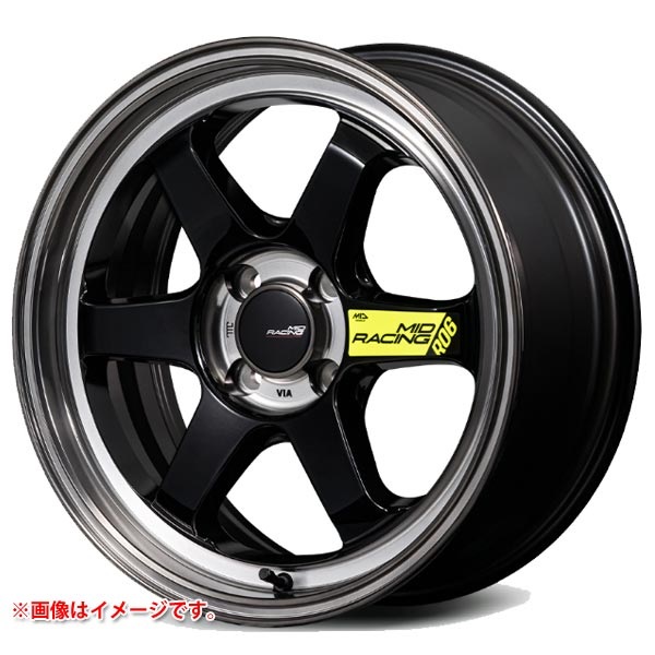 マルカサービス MID レーシング R06 6.5-17 クリスタルブラック
