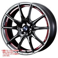 ウェッズスポーツ　クローム　レッド　18インチ ホイール 4本セット ウェッズ ウェッズスポーツ SA-25R 7.5-18 レッドライトクローム RLC