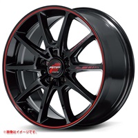 RS 完組ホイール ブラック・レッド マルカサービス RMP レーシング R25 プラス 7.5-18 ブラックリムレッド